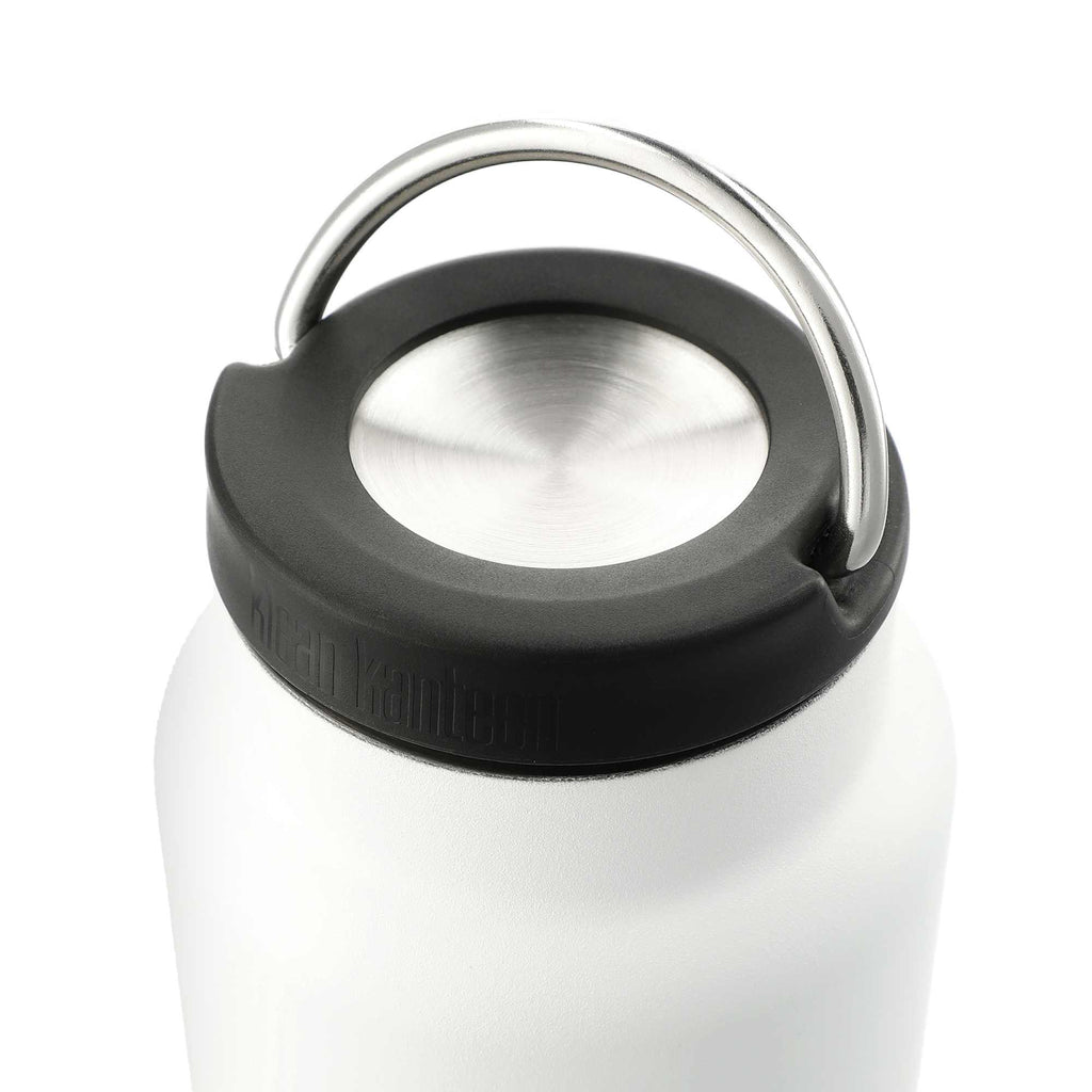 Klean Kanteen Eco TKWide with Loop Cap, 32 oz - White - Right Angle