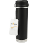 Klean Kanteen Eco TKWide with Straw Twist Cap, 20 oz - Black - Front 2