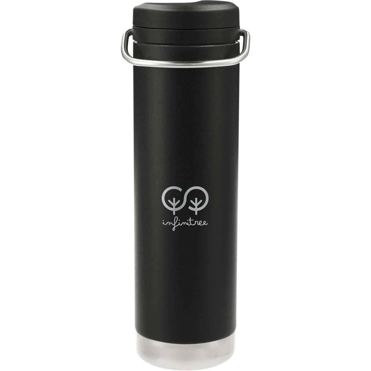 Klean Kanteen Eco TKWide with Straw Twist Cap, 20 oz - Black - Front