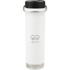 Klean Kanteen Eco TKWide with Straw Twist Cap, 20 oz - White - Front 2