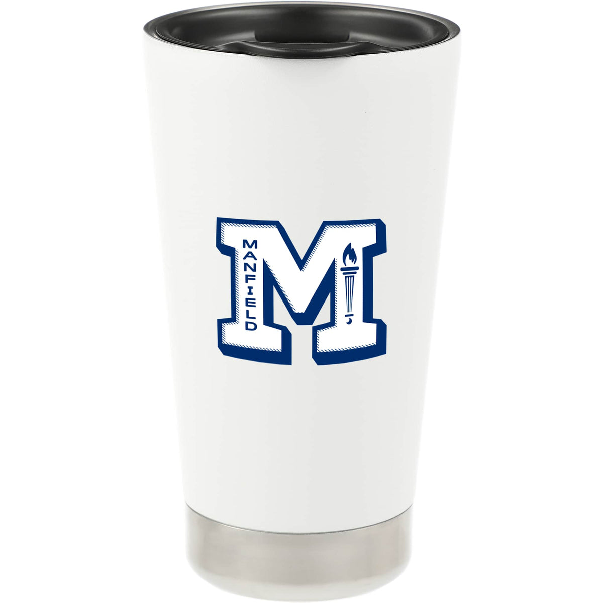 Klean Kanteen Recycled Insulated Tumbler, 16 oz Full Color - White - Front