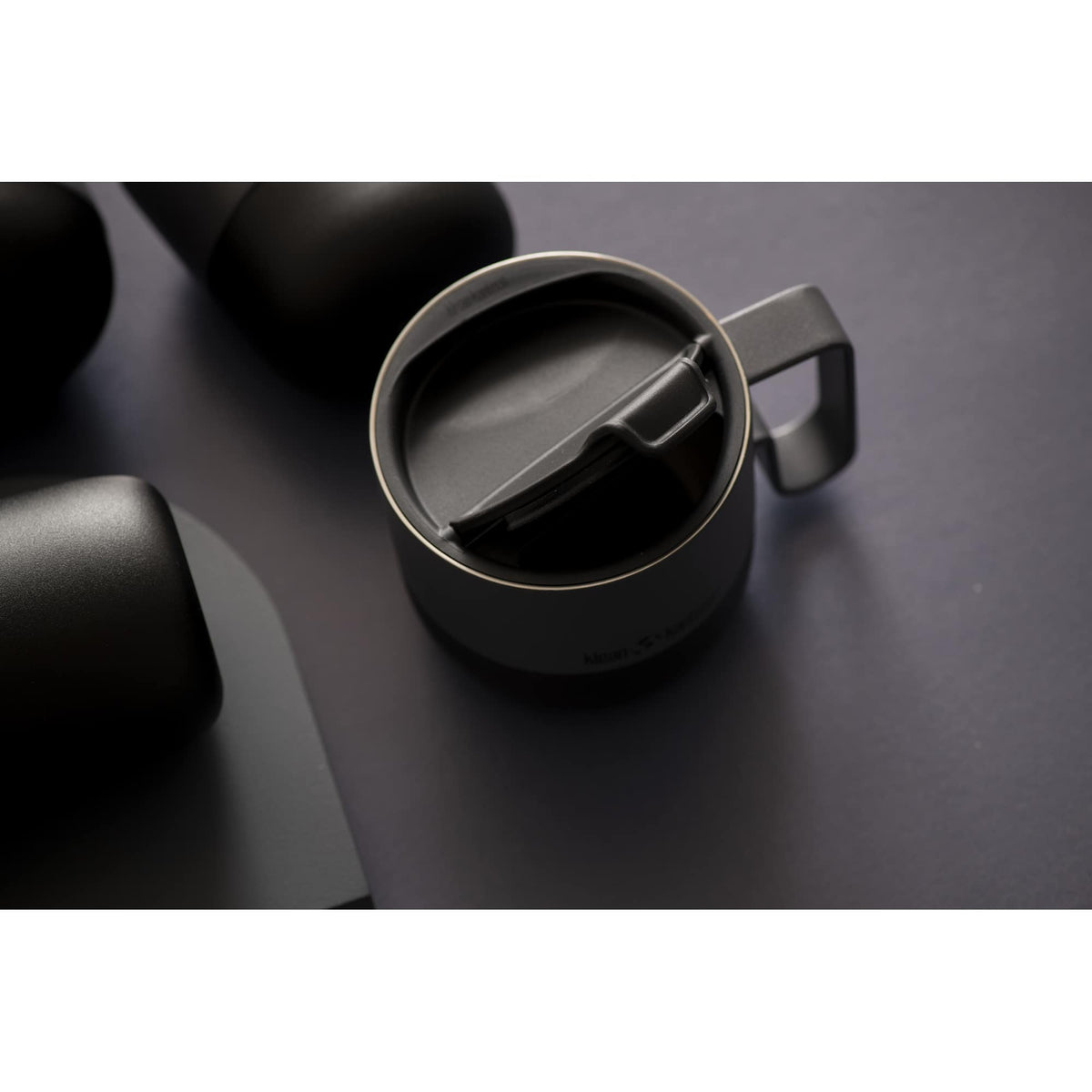 Klean Kanteen Rise Insulated Mug, 14 oz - Asphalt - Right Side Front 2