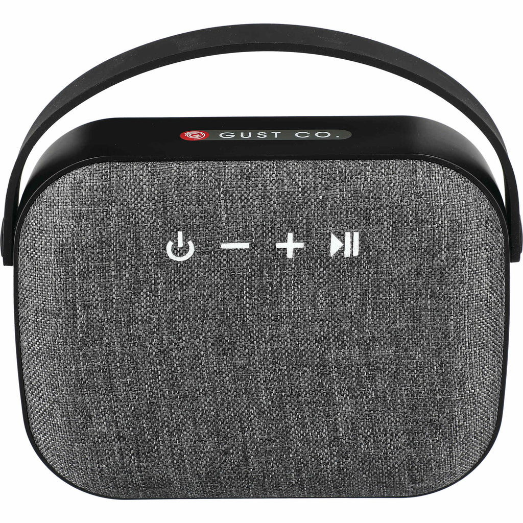 Knit Fabric Bluetooth Speaker, 5W - Black - Front 2