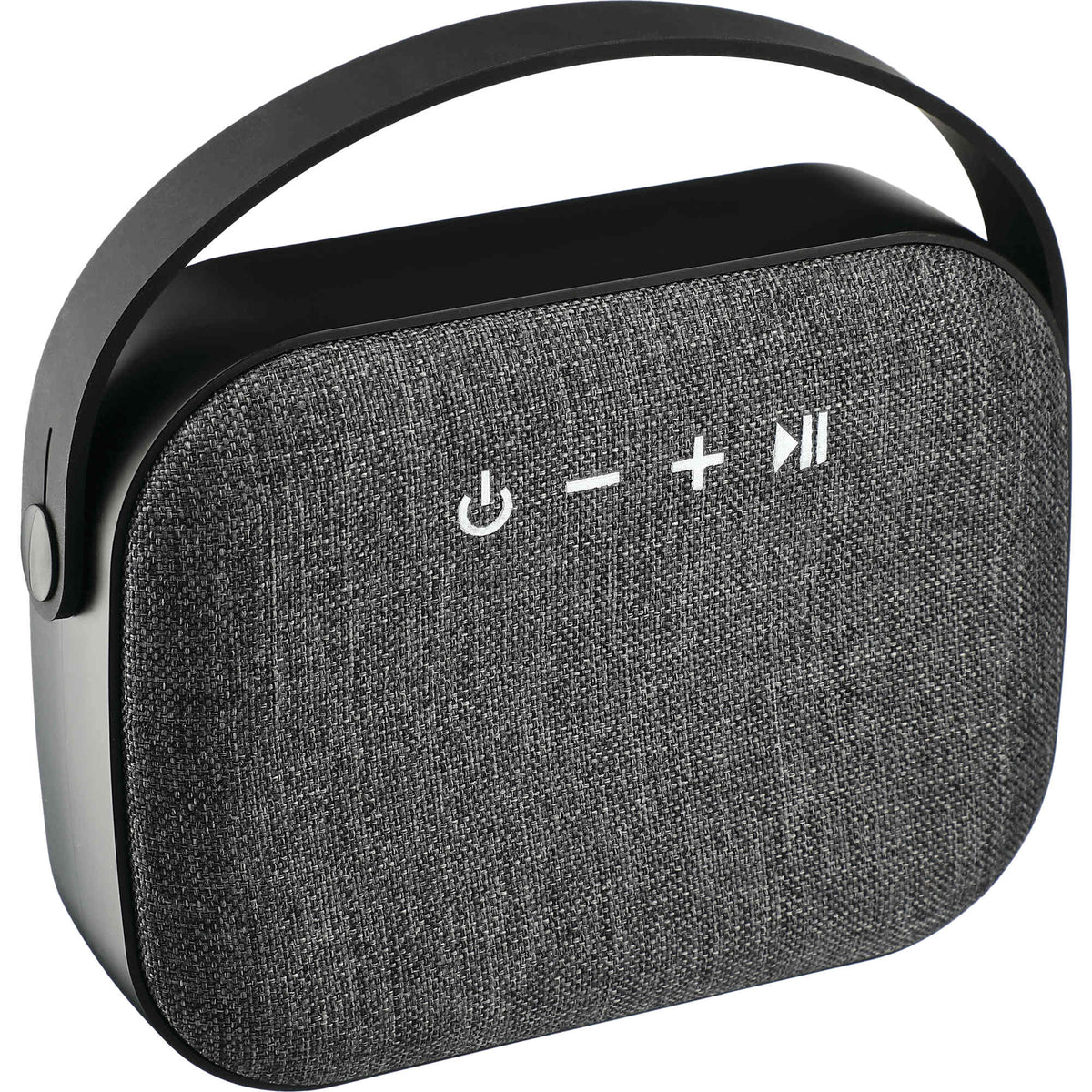 Knit Fabric Bluetooth Speaker, 5W - Black - Right Angle 2