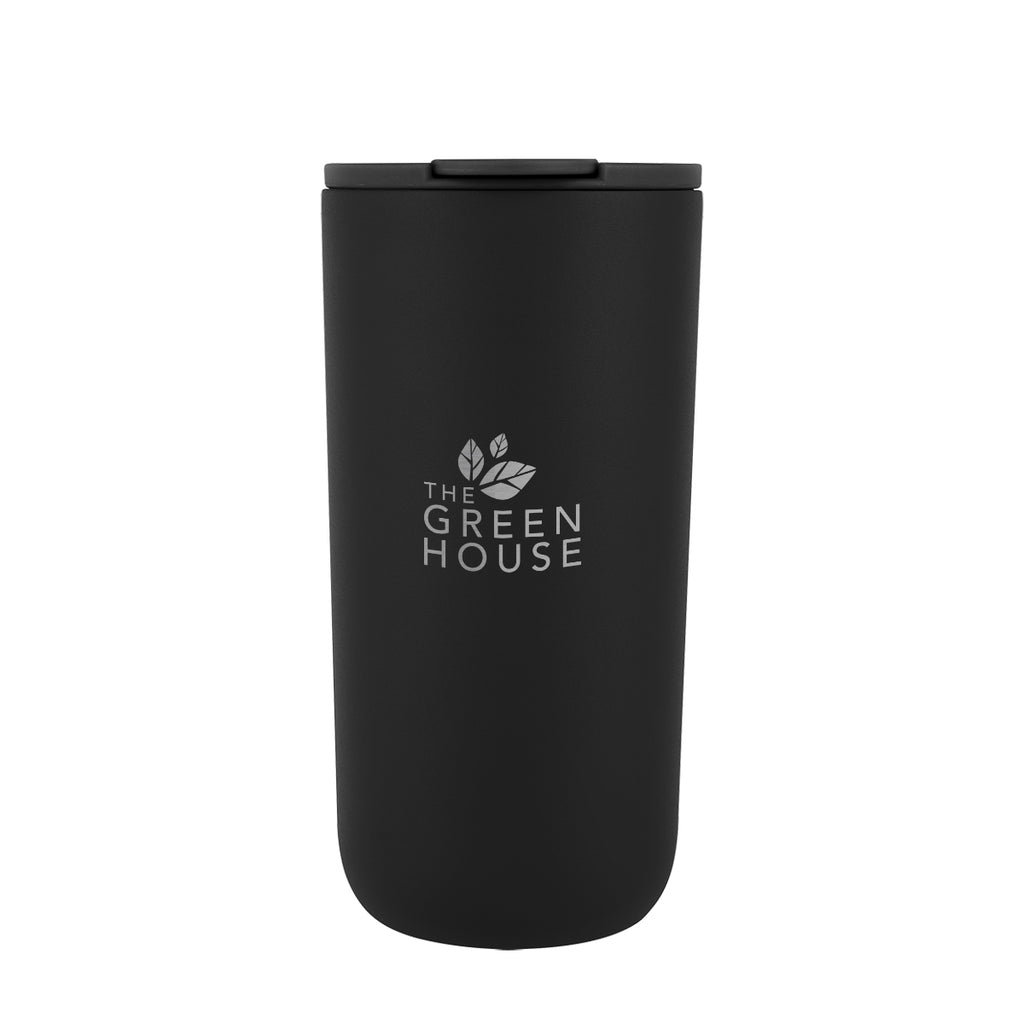 Kona Recycled Stainless Steel Tumbler, 16 oz - Black - Laser Engraving