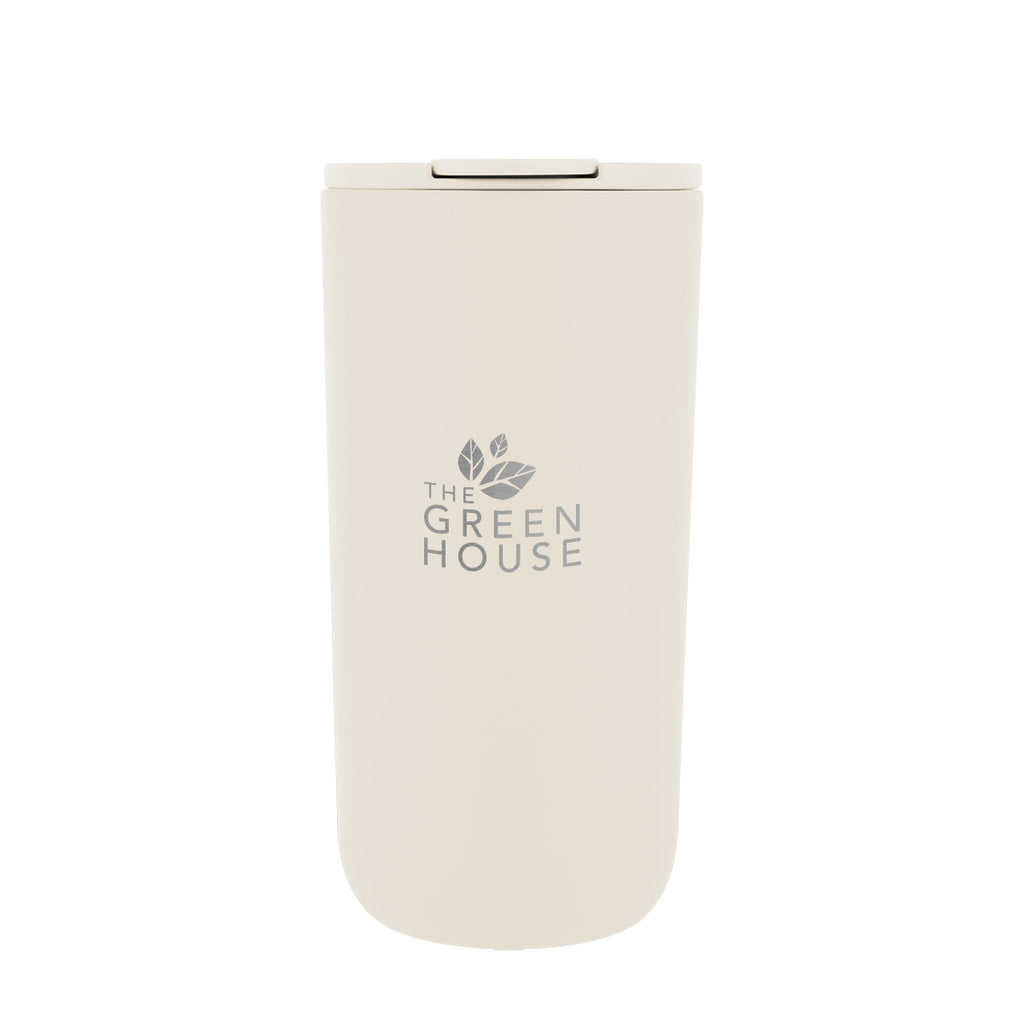 Kona Recycled Stainless Steel Tumbler, 16 oz - Cream - Laser Engraving