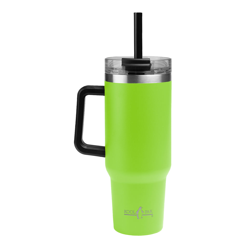 Kool Pak Stainless Steel Tumbler, 40 oz - Lime Green - Laser Engraving