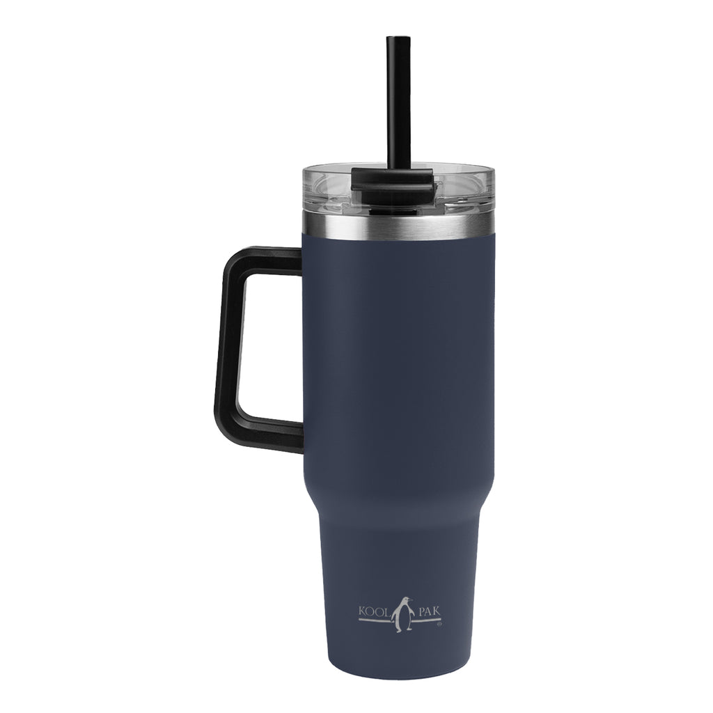 Kool Pak Stainless Steel Tumbler, 40 oz - Navy - Laser Engraving