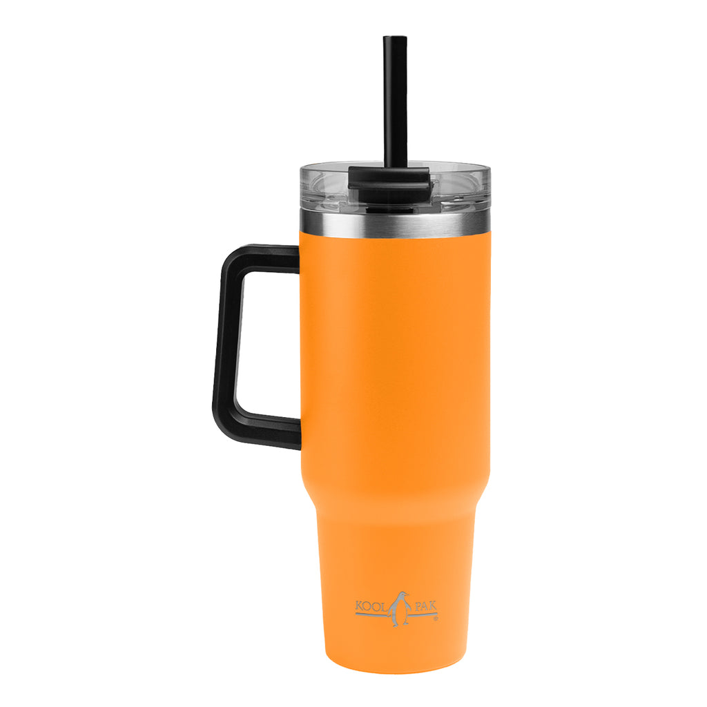 Kool Pak Stainless Steel Tumbler, 40 oz - Orange - Laser Engraving