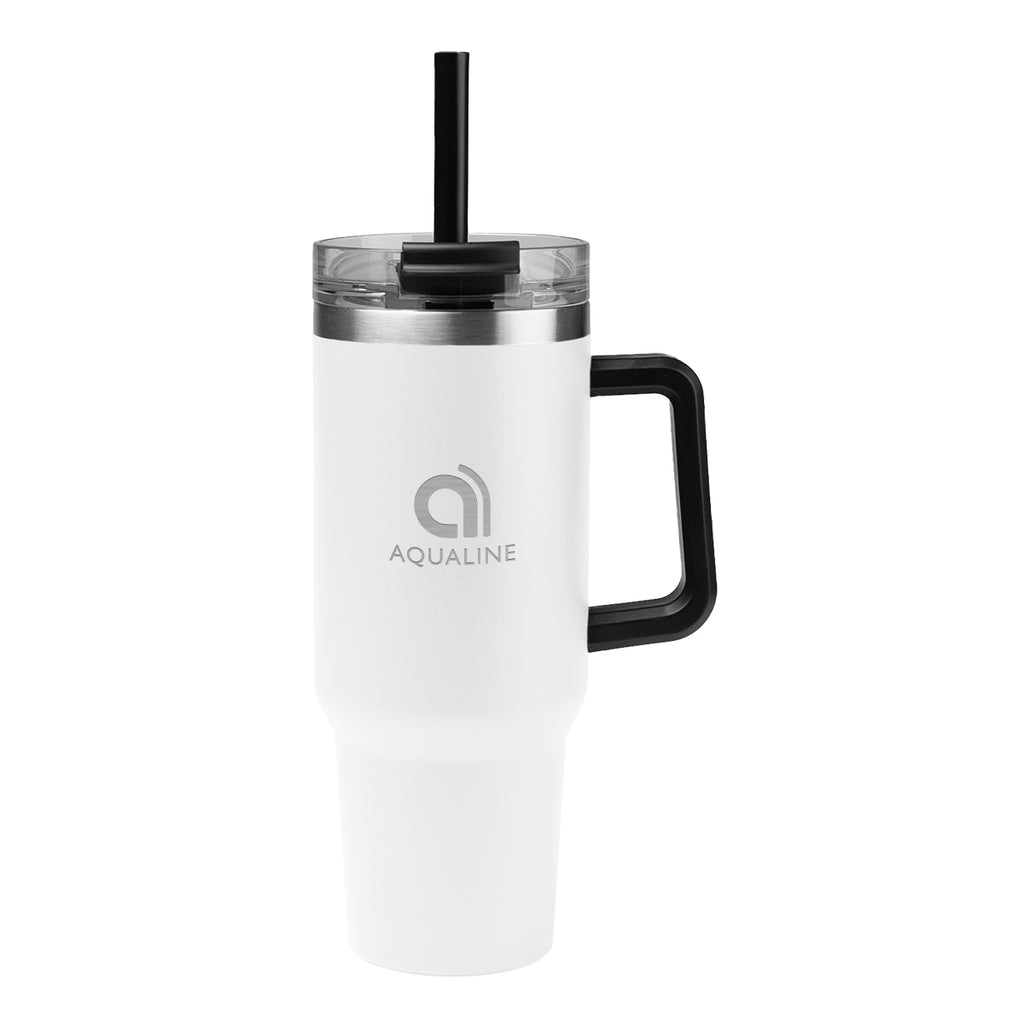 Kool Pak Stainless Steel Tumbler, 40 oz - White - Laser Engraving