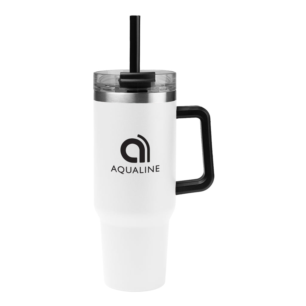 Kool Pak Stainless Steel Tumbler, 40 oz - White - Silk Screen