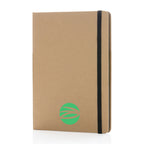 Kraft Cover Notebook with Recycled Paper, A5 - Black - View 2