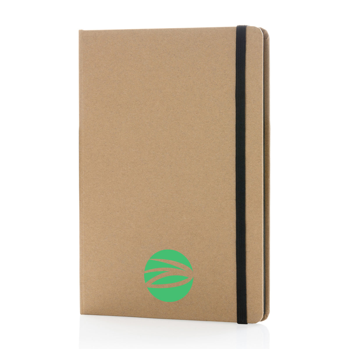 Kraft Cover Notebook with Recycled Paper, A5 - Black - View 2