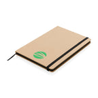Kraft Cover Notebook with Recycled Paper, A5 - Black - View 3