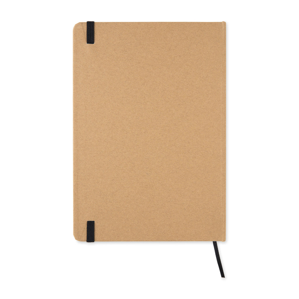 Kraft Cover Notebook with Recycled Paper, A5 - Black - View 4