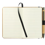 Kraft Pocket Journal and Bamboo Gel Pen Set, 3.5 x 5.5 Inches Debossing - Natural - Front
