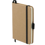 Kraft Pocket Journal with Pen Loop, 3.5 x 5.5 Inches Debossing - Natural - Left Angle