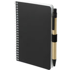Kraft Pocket Spiral Notebook with Pen, 4 x 6 Inches - Black - Left Angle 2