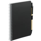 Kraft Pocket Spiral Notebook with Pen, 4 x 6 Inches - Black - Right Angle 2