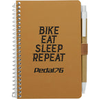 Kraft Pocket Spiral Notebook with Pen, 4 x 6 Inches - Natural - Front