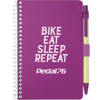 Kraft Pocket Spiral Notebook with Pen, 4 x 6 Inches - Purple - Front