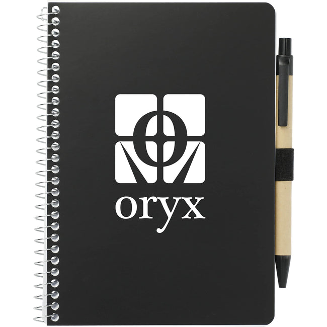 Kraft Spiral Notebook with Pen, 5 x 7 Inches