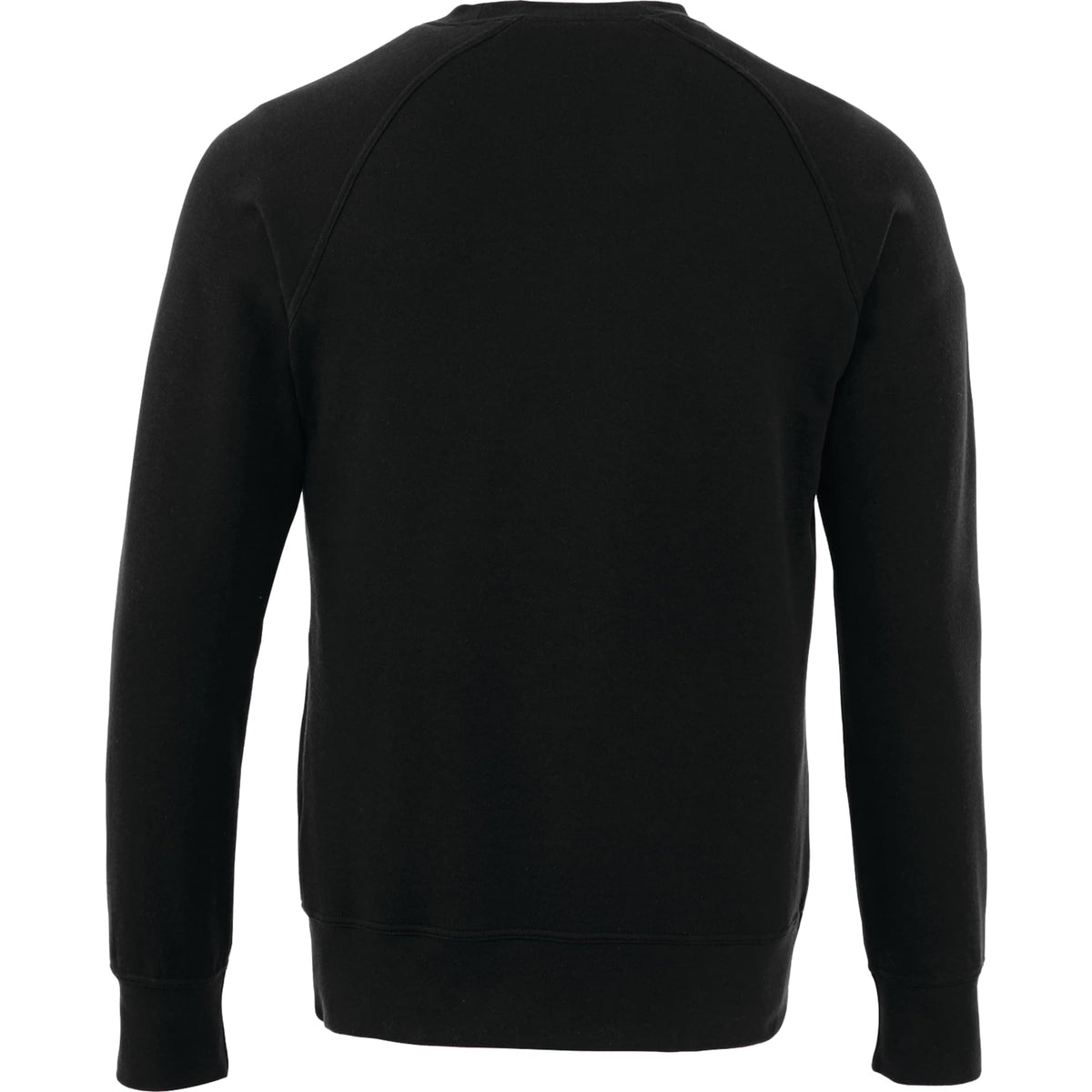 Kruger Fleece Crewneck Sweatshirt for Men Embroidery - Black - Back Flat
