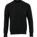Kruger Fleece Crewneck Sweatshirt for Men Embroidery - Black - Front Flat