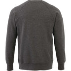 Kruger Fleece Crewneck Sweatshirt for Men Embroidery - Heather Dark Charcoal - Back Flat