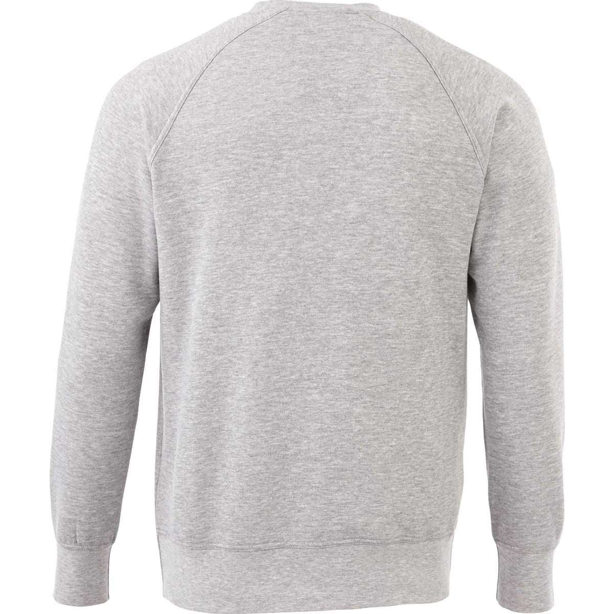 Kruger Fleece Crewneck Sweatshirt for Men Embroidery - Heather Grey - Back Flat