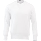 Kruger Fleece Crewneck Sweatshirt for Men Embroidery - White - Front Flat