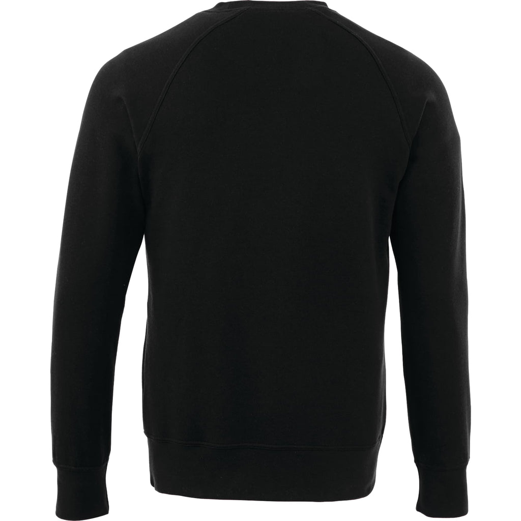 Kruger Fleece Crewneck Sweatshirt for Men Transfer - Black - Back Flat