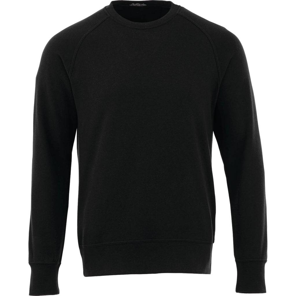 Kruger Fleece Crewneck Sweatshirt for Men Transfer - Black - Front Flat
