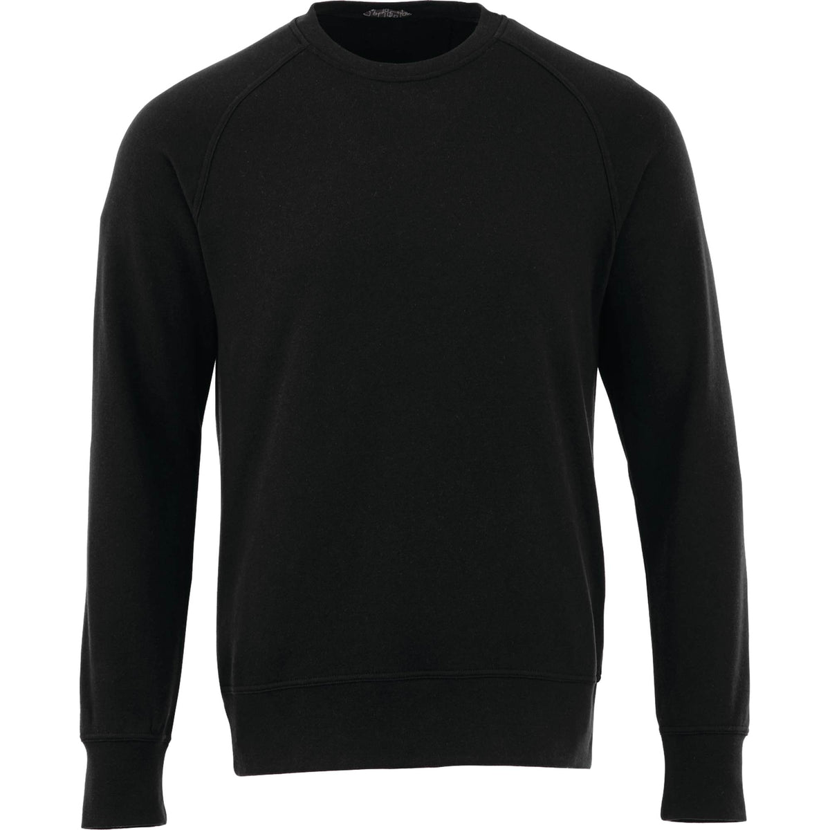 Kruger Fleece Crewneck Sweatshirt for Men Transfer - Black - Front Flat