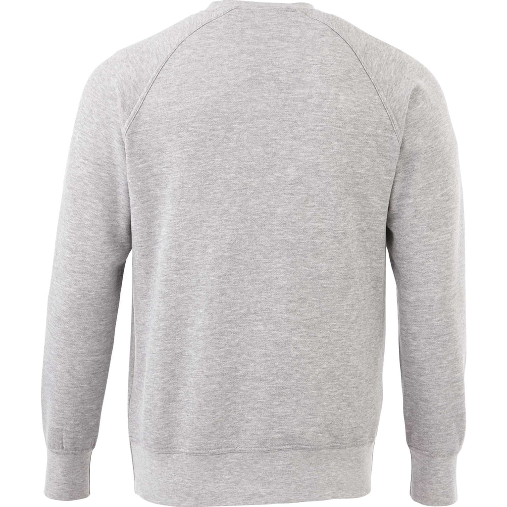 Kruger Fleece Crewneck Sweatshirt for Men Transfer - Heather Grey - Back Flat