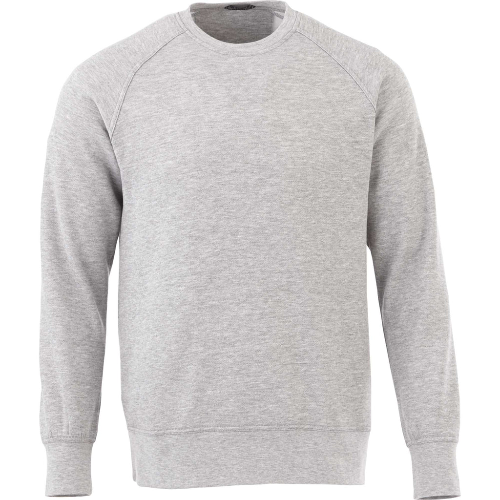 Kruger Fleece Crewneck Sweatshirt for Men Transfer - Heather Grey - Front Flat