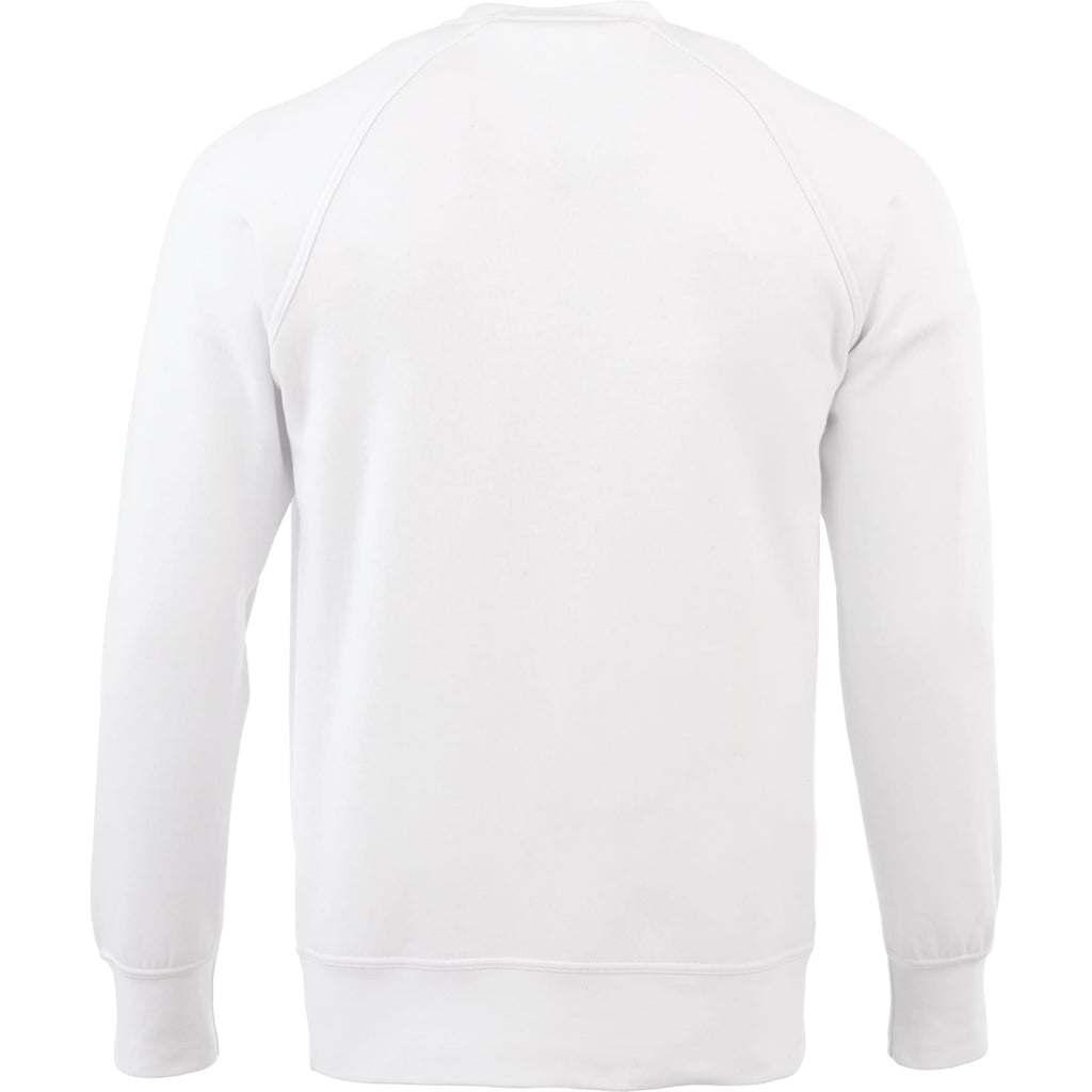 Kruger Fleece Crewneck Sweatshirt for Men Transfer - White - Back Flat