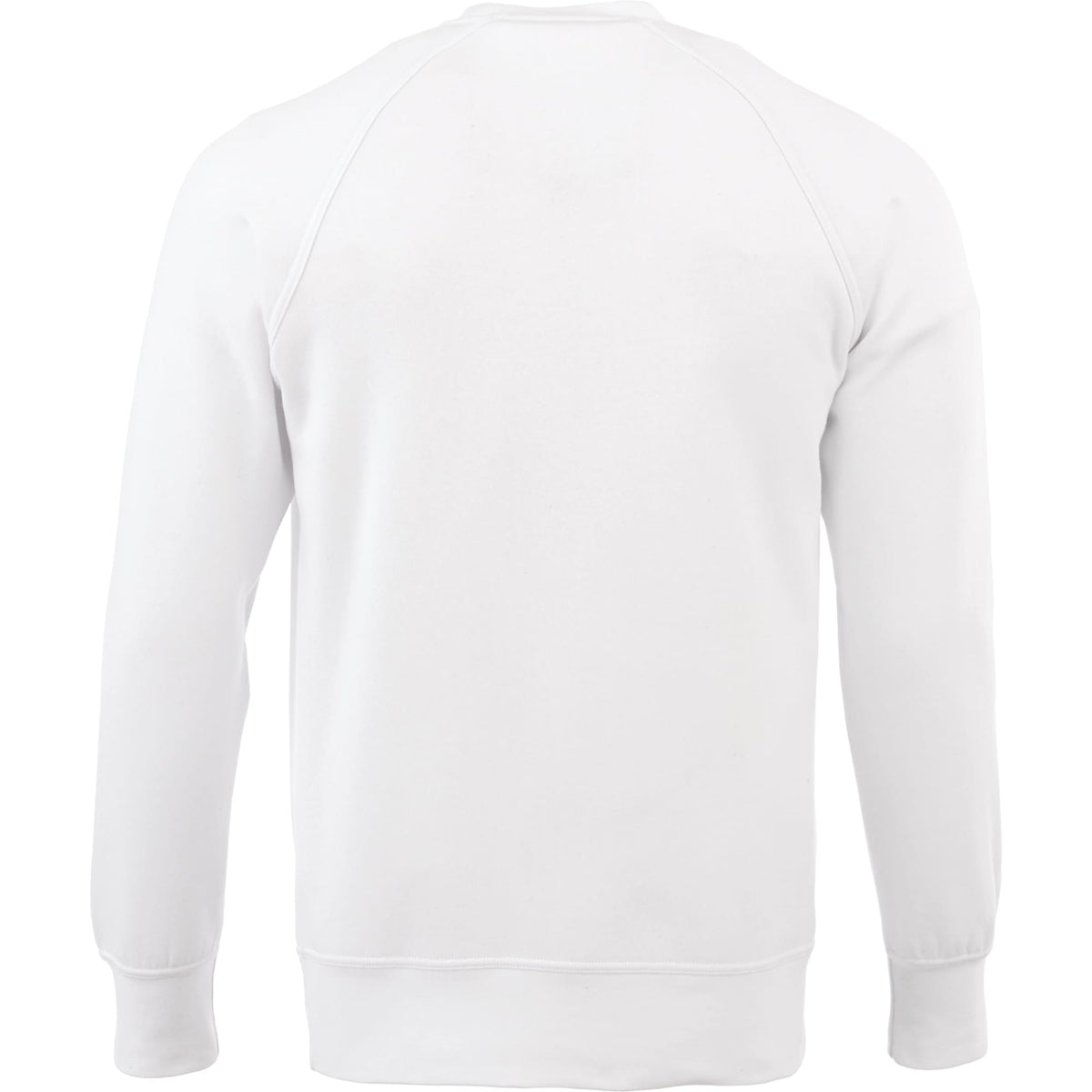 Kruger Fleece Crewneck Sweatshirt for Men Transfer - White - Back Flat