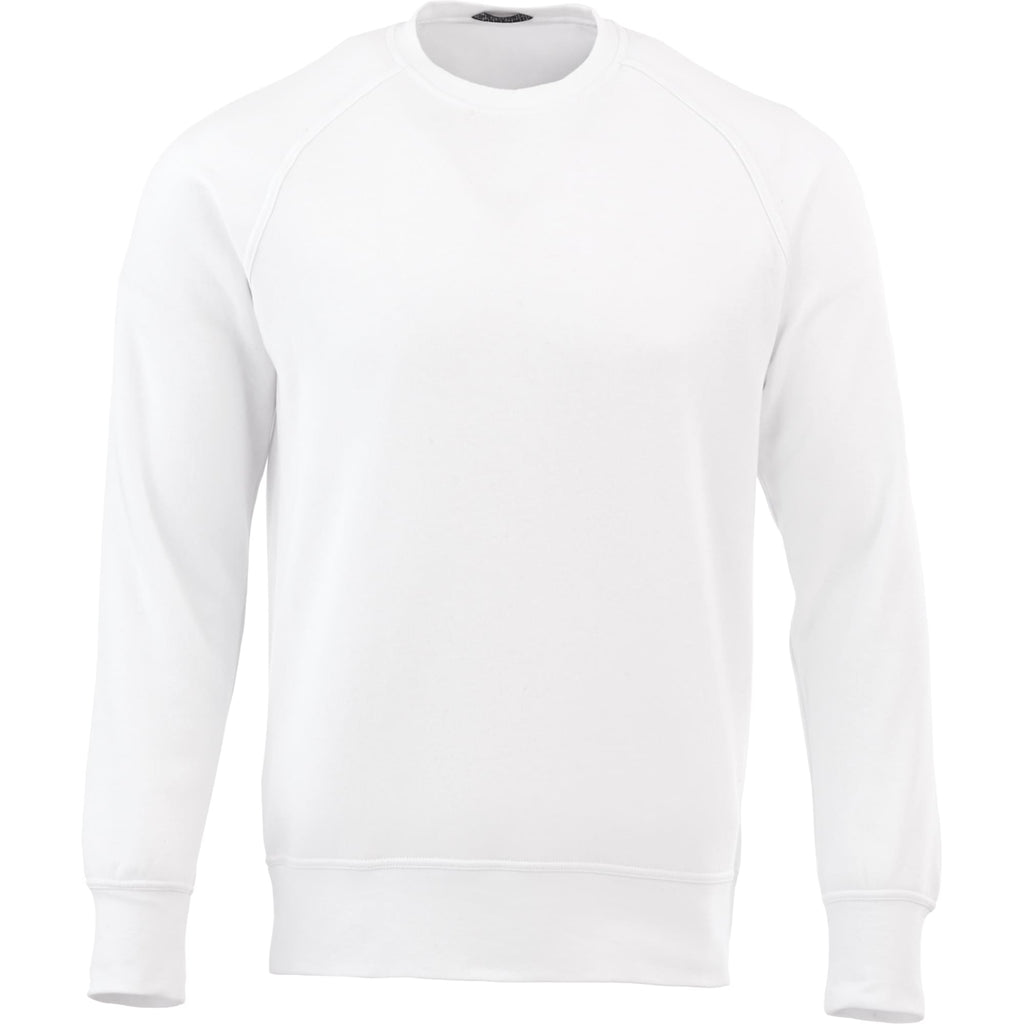 Kruger Fleece Crewneck Sweatshirt for Men Transfer - White - Front Flat