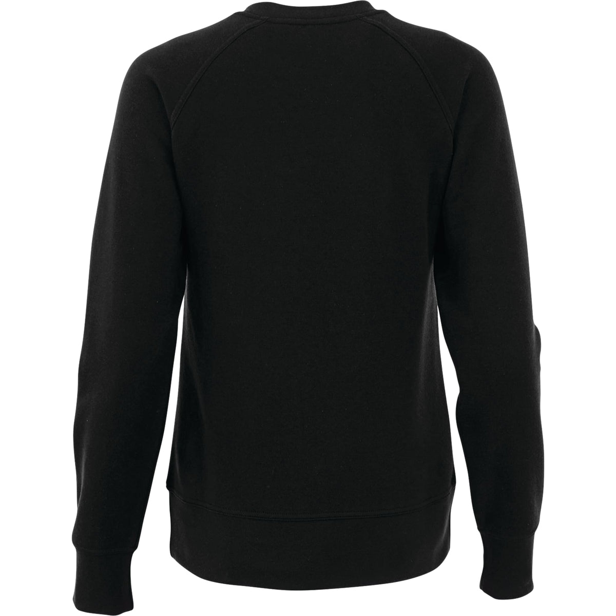 Kruger Fleece Crewneck Sweatshirt for Women Embroidery - Black - Back Flat
