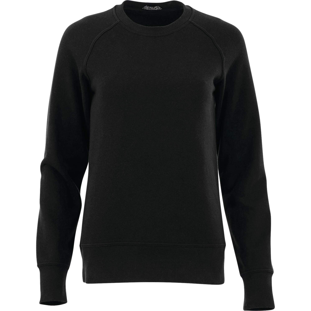 Kruger Fleece Crewneck Sweatshirt for Women Transfer - Black - Front Flat