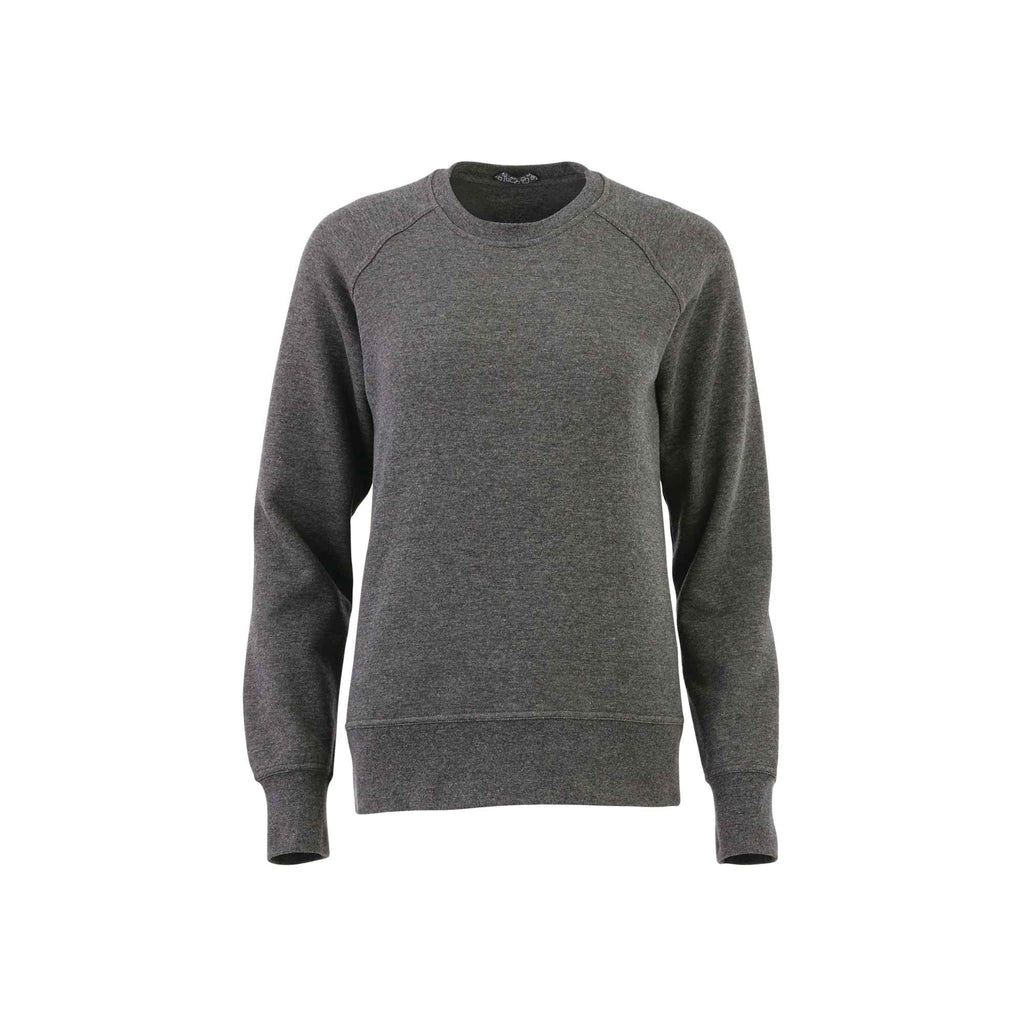 Kruger Fleece Crewneck Sweatshirt for Women Transfer - Heather Dark Charcoal - Flat