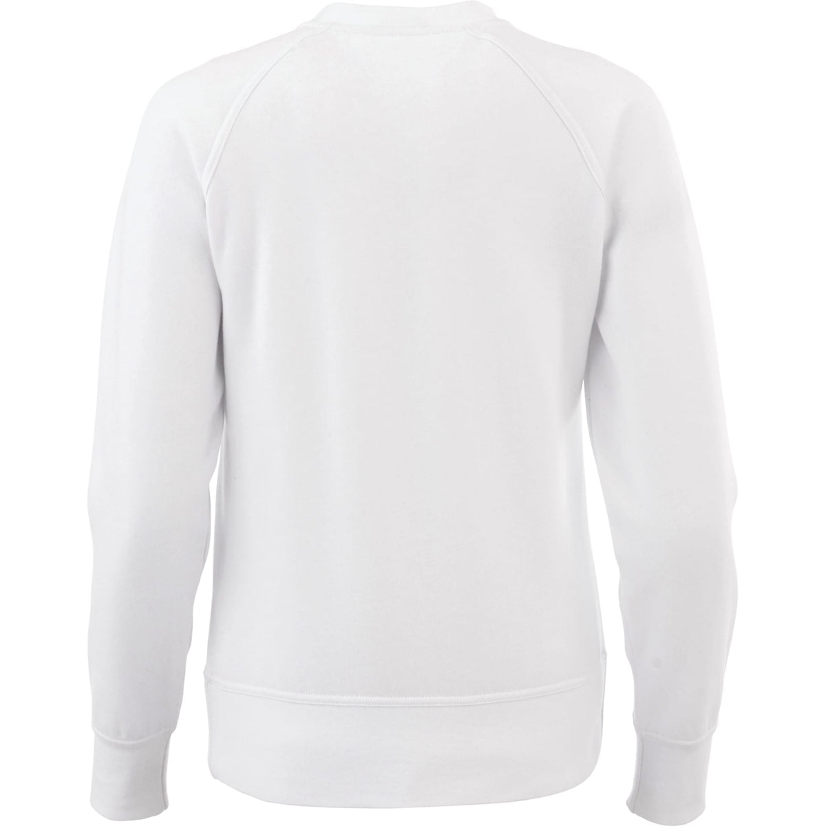 Kruger Fleece Crewneck Sweatshirt for Women Transfer - White - Back Flat