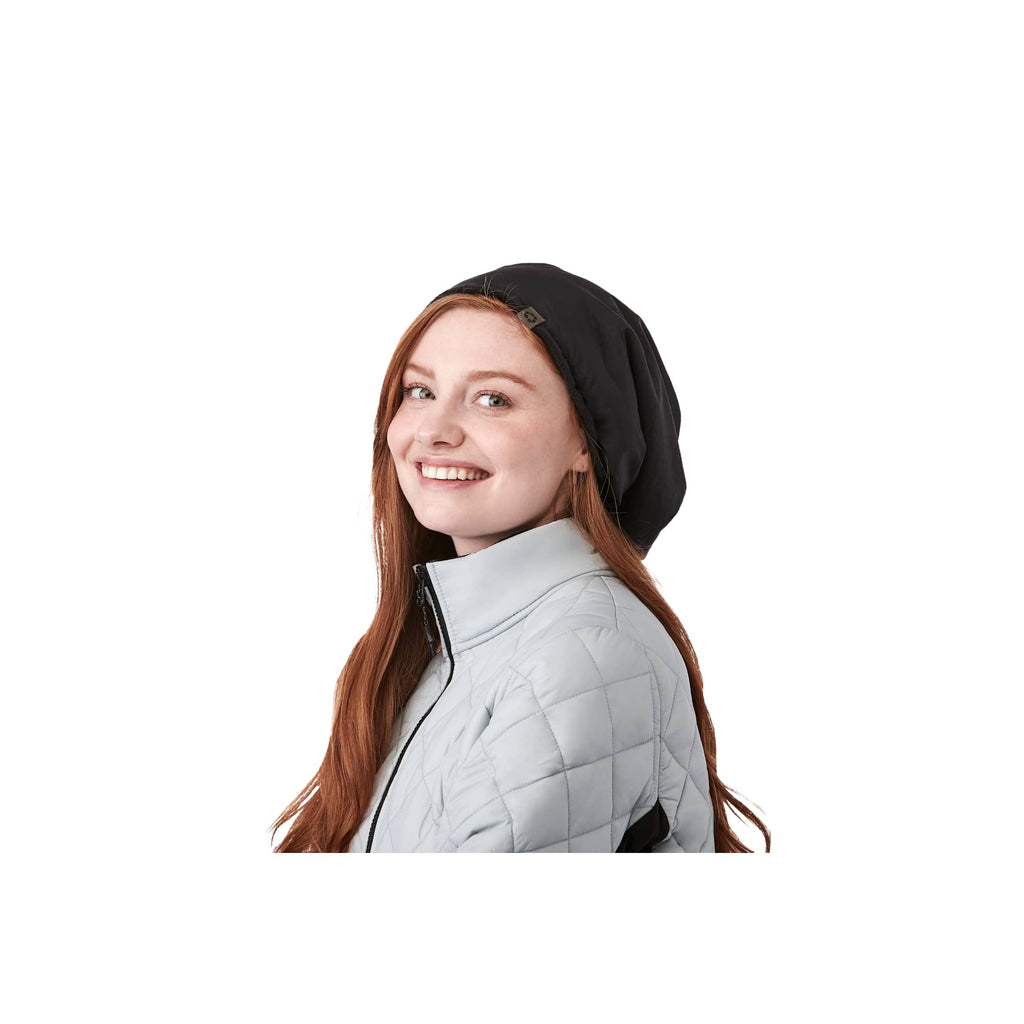 Kyes Eco Winter Snood with Microfleece Lining Embroidery - Black - Left Side On Model 3