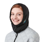 Kyes Eco Winter Snood with Microfleece Lining Embroidery - Black - Right Angle On Model 3