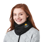 Kyes Eco Winter Snood with Microfleece Lining Embroidery - Black - Right Angle On Model