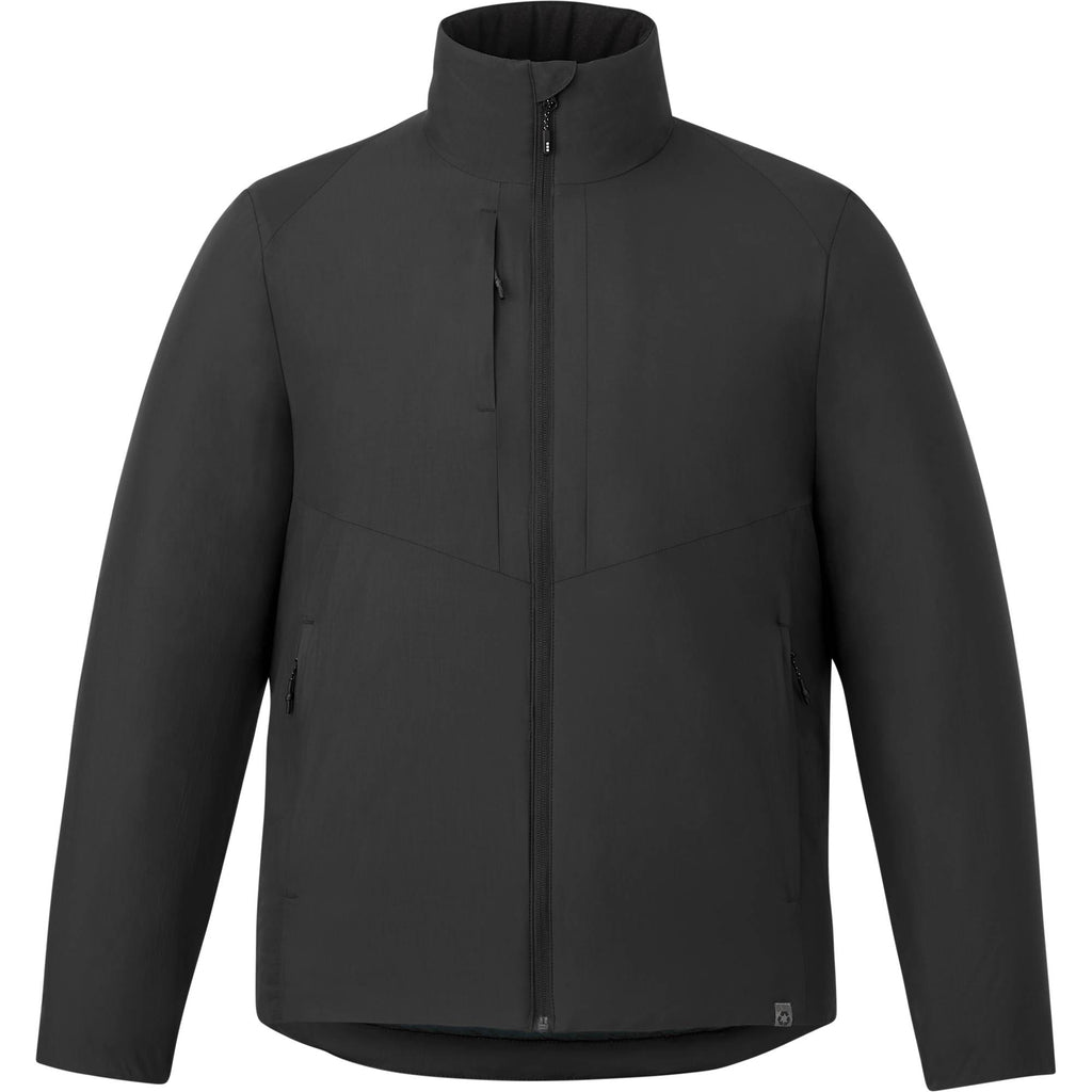 Kyes Packable Insulated Jacket in Recycled Nylon for Men Embroidery - Black - Front 2