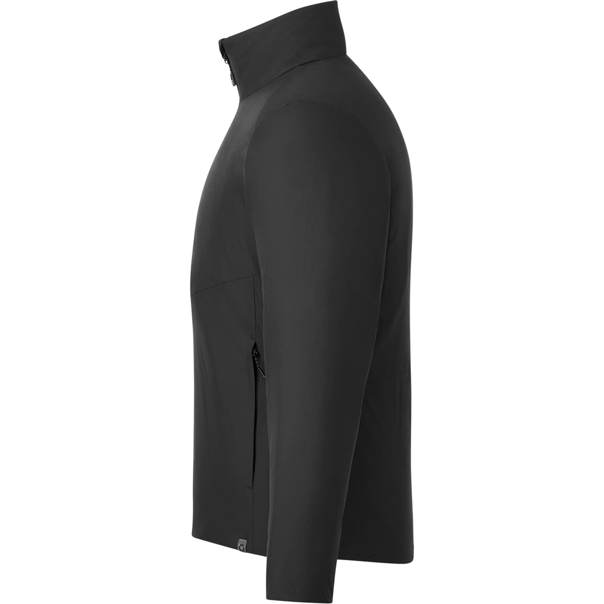 Kyes Packable Insulated Jacket in Recycled Nylon for Men Embroidery - Black - Left Side