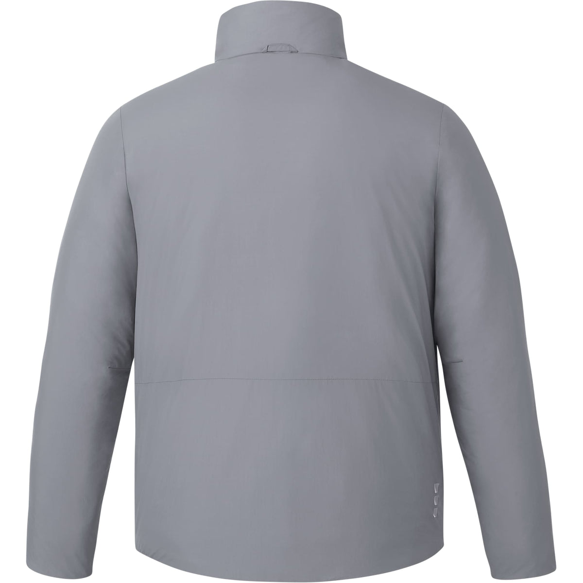 Kyes Packable Insulated Jacket in Recycled Nylon for Men Embroidery - Steel Grey - Back