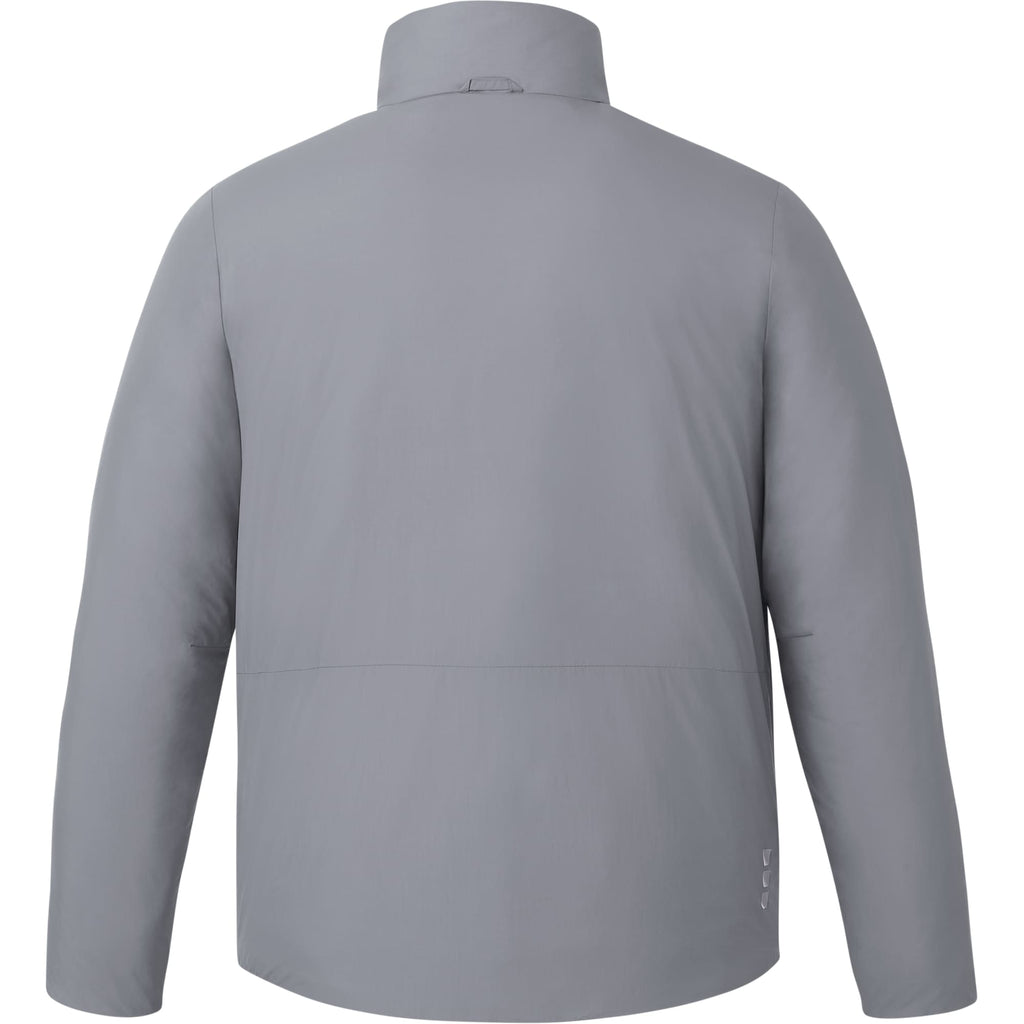 Kyes Packable Insulated Jacket in Recycled Nylon for Men Transfer - Steel Grey - Back